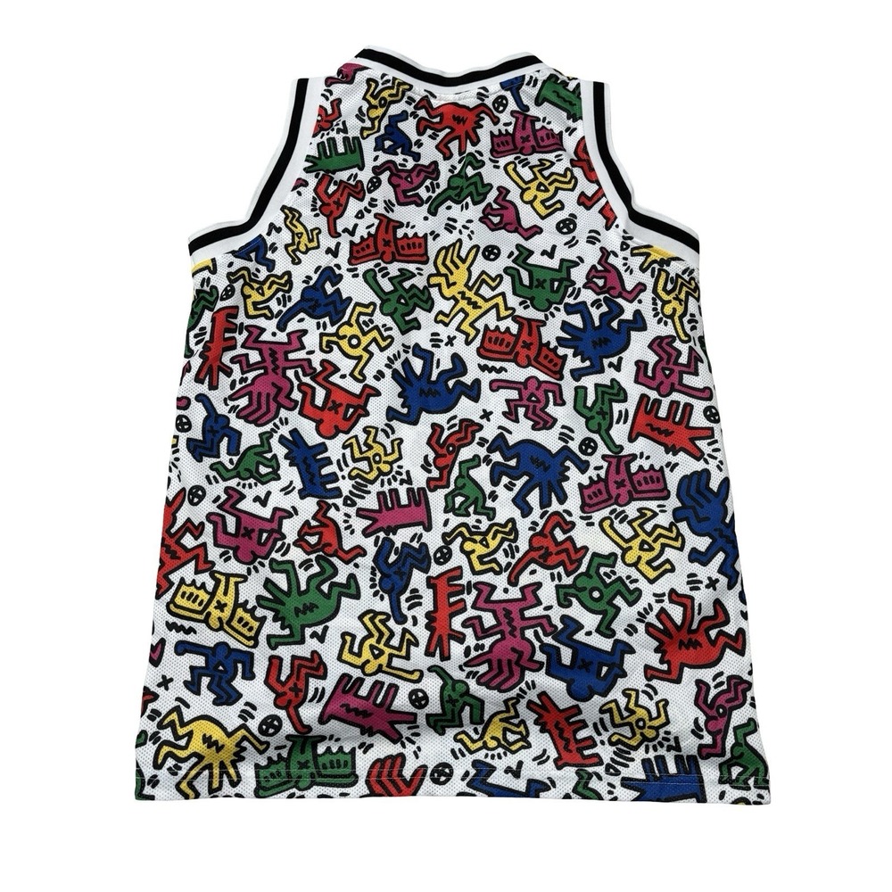 Keith Haring Graphic Basketball Jersey All Over Print Mesh Tank Top Size M 20x28 - Picture 2 of 5